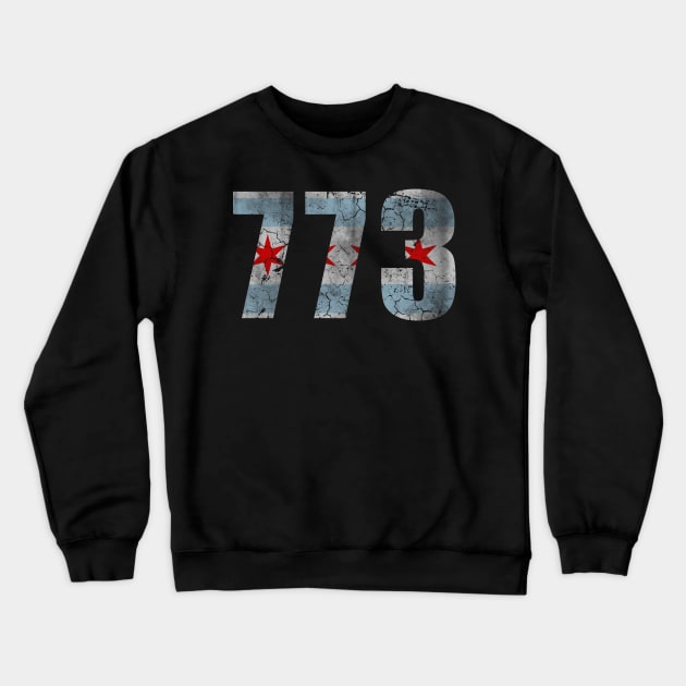 Vintage 773 Chicago Flag Crewneck Sweatshirt by E